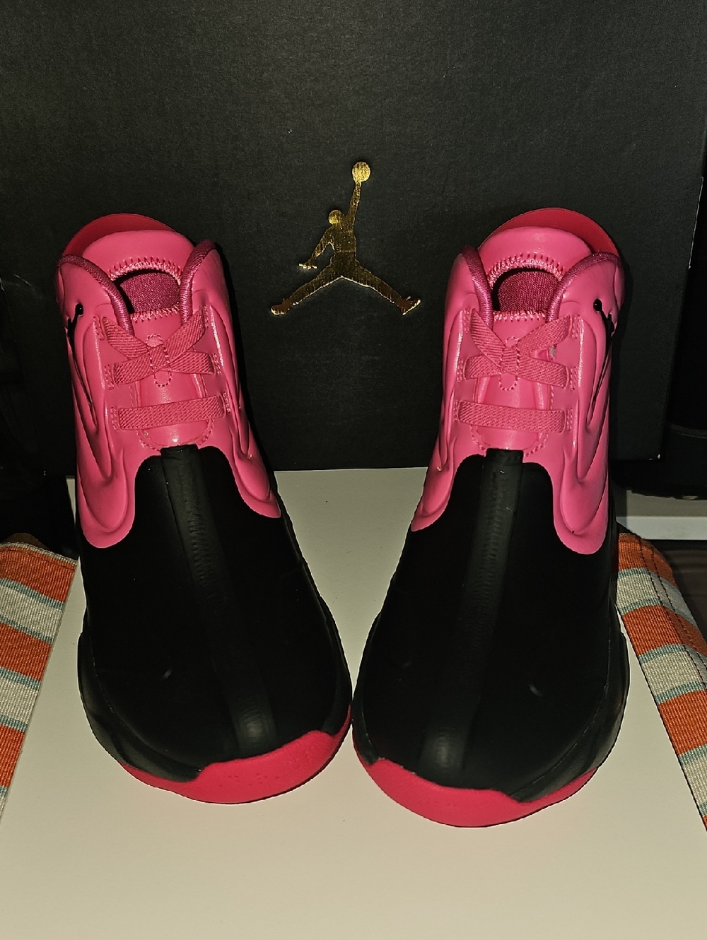 Girls Pink and Black Slip-On Sneakers